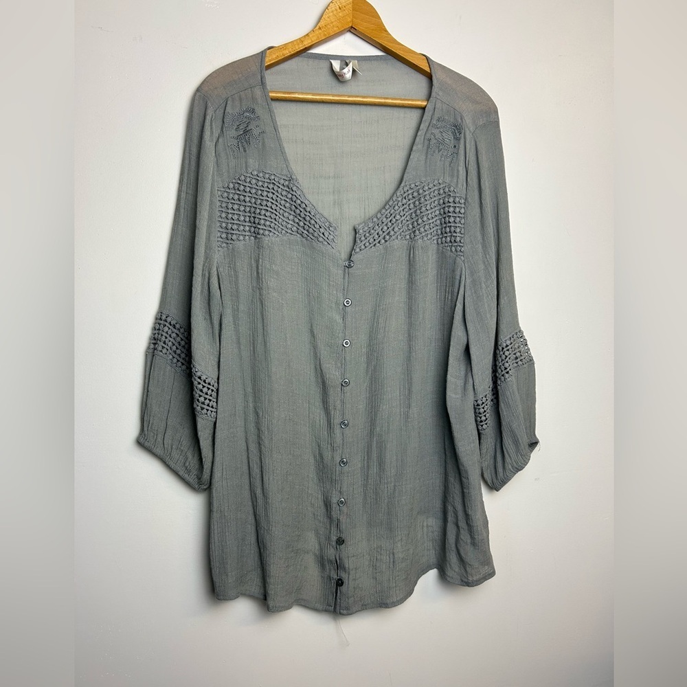 Krazy kat Blouse Top Plus Size‎ XXL Lightweight Neutral Minimalist Comfortable